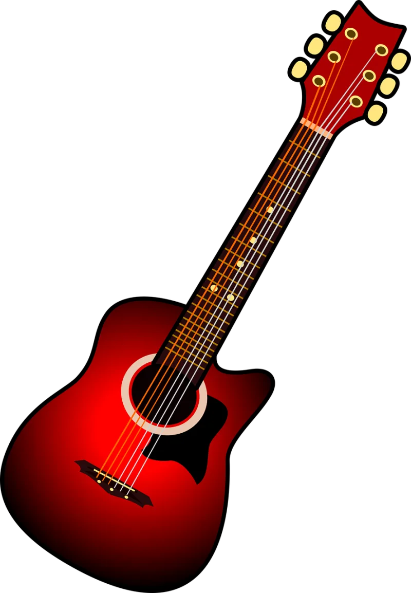 Guitar Red String instruments Stickdatei – Musik