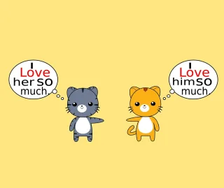 Cats Animals Cartoon Stickdatei
