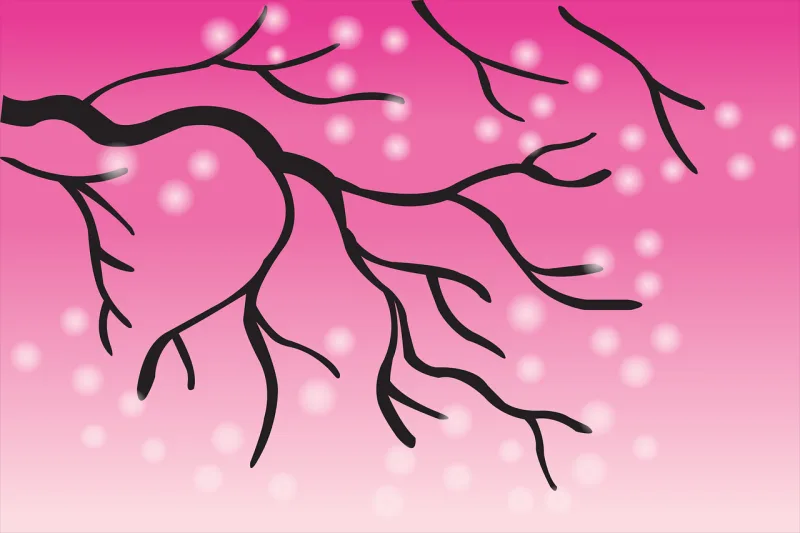 Tree Branches Silhouette Stickdatei – Natur