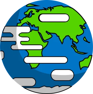 Earth Globe Planet Stickdatei