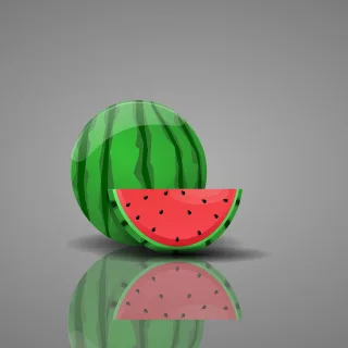 Watermelon Fruit Simple Stickdatei