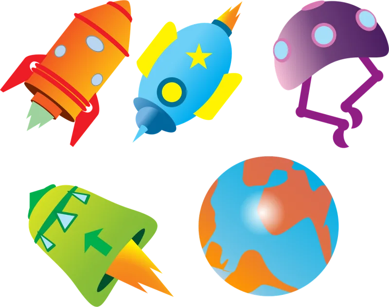 Rocket Space Spaceship Stickdatei – Kinder