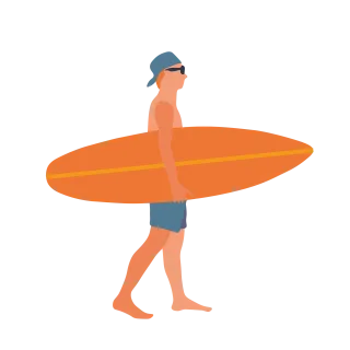 Beach Man Wave Stickdatei