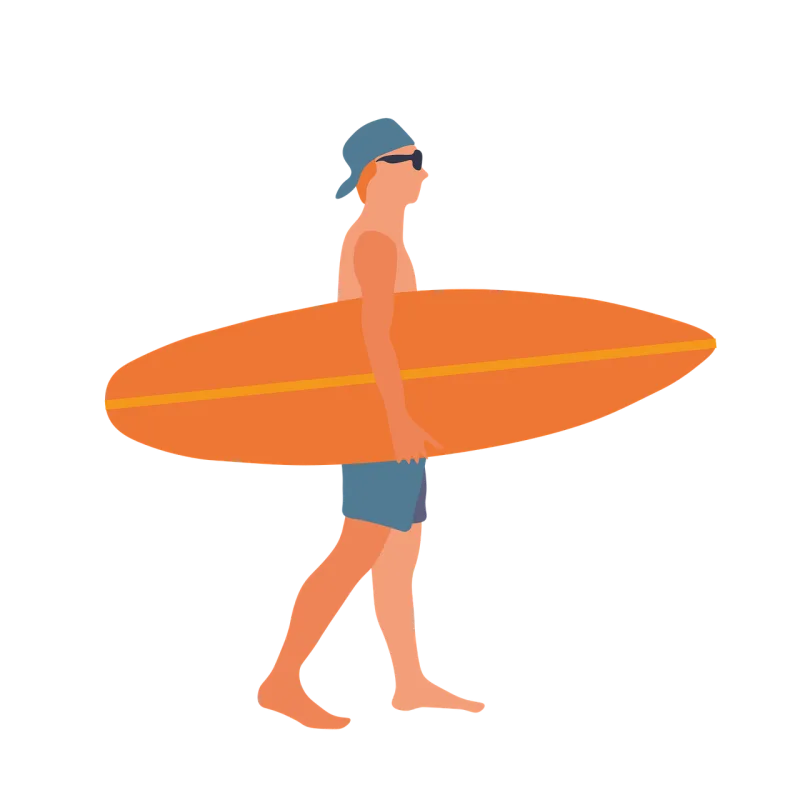 Beach Man Wave Stickdatei – Sport