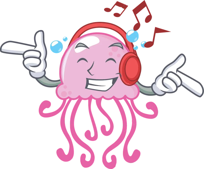 Jellyfish Design Ocean Stickdatei – Musik