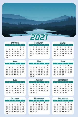 Calendar Date 2021 Stickdatei