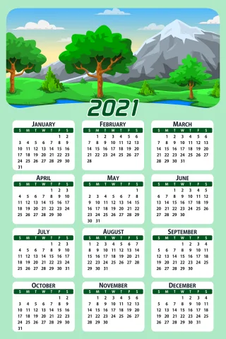 Calendar Date 2021 Stickdatei