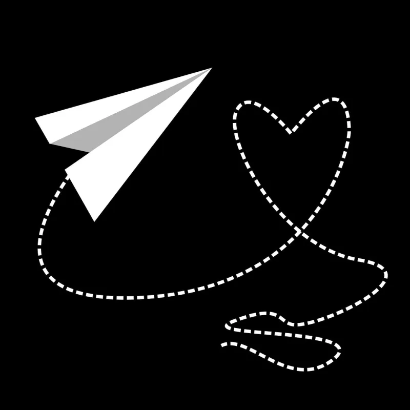 Paper Plane Fly Stickdatei – Herzen & Liebe