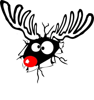 Reindeer Rudolph Red nose Stickdatei