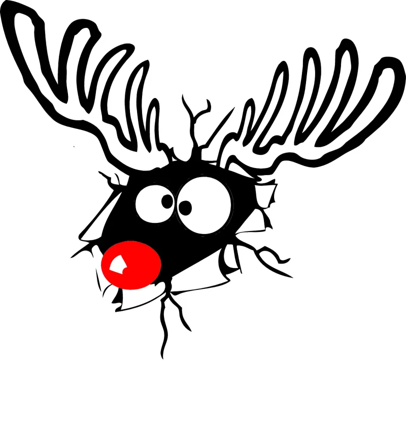 Reindeer Rudolph Red nose Stickdatei – Weihnachten