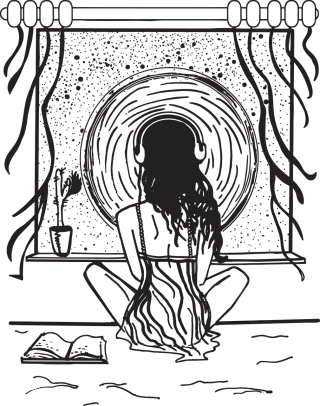 Music Window Sorrow Stickdatei