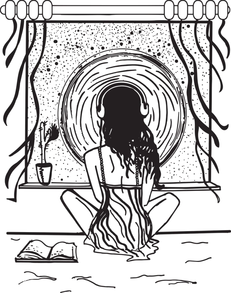 Music Window Sorrow Stickdatei – Musik