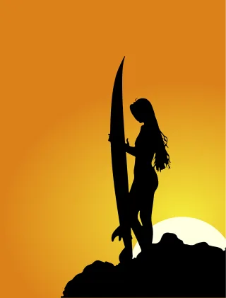 Woman Sunset Sunrise Stickdatei