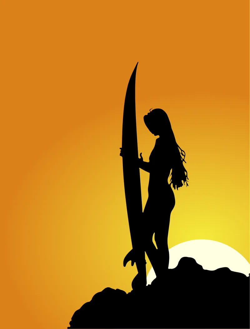 Woman Sunset Sunrise Stickdatei – Sport