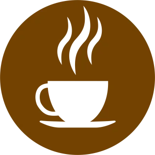 Coffee Brown Round Stickdatei