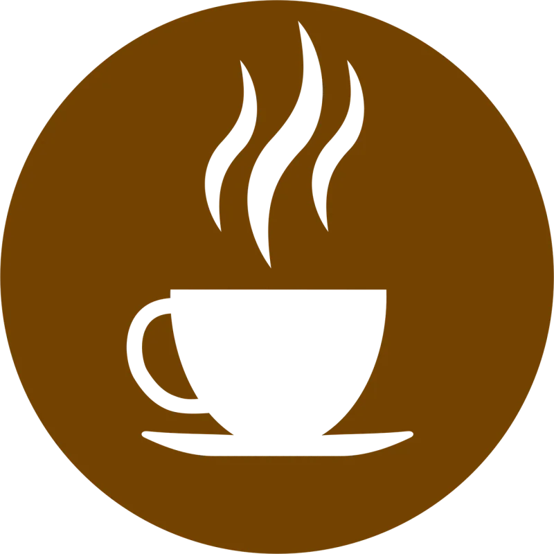 Coffee Brown Round Stickdatei – Essen & Trinken