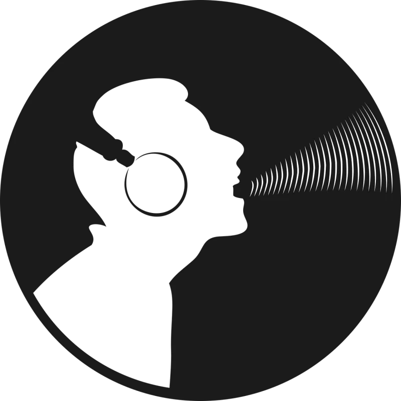 Silhouette Man Singer Stickdatei – Musik