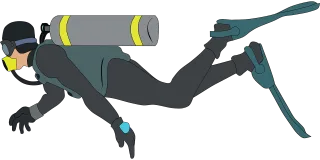 Diver Man Diving Stickdatei