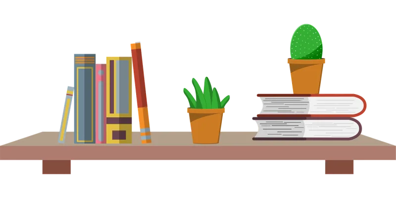Books Bookshelf Plants Stickdatei – Natur