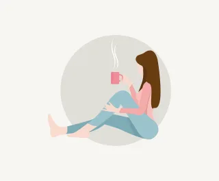 Woman Leisure Relaxation Stickdatei – Essen & Trinken