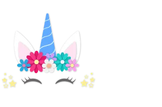 Unicorn Flower background Horse Stickdatei