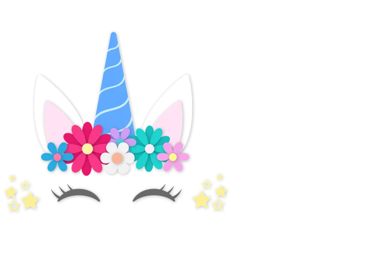 Unicorn Flower background Horse Stickdatei – Kinder