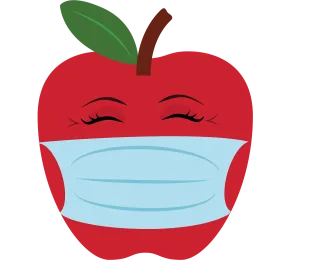 Apple Mask Face mask Stickdatei – Essen & Trinken