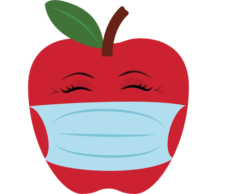 Apple Mask Face mask Stickdatei – Essen & Trinken