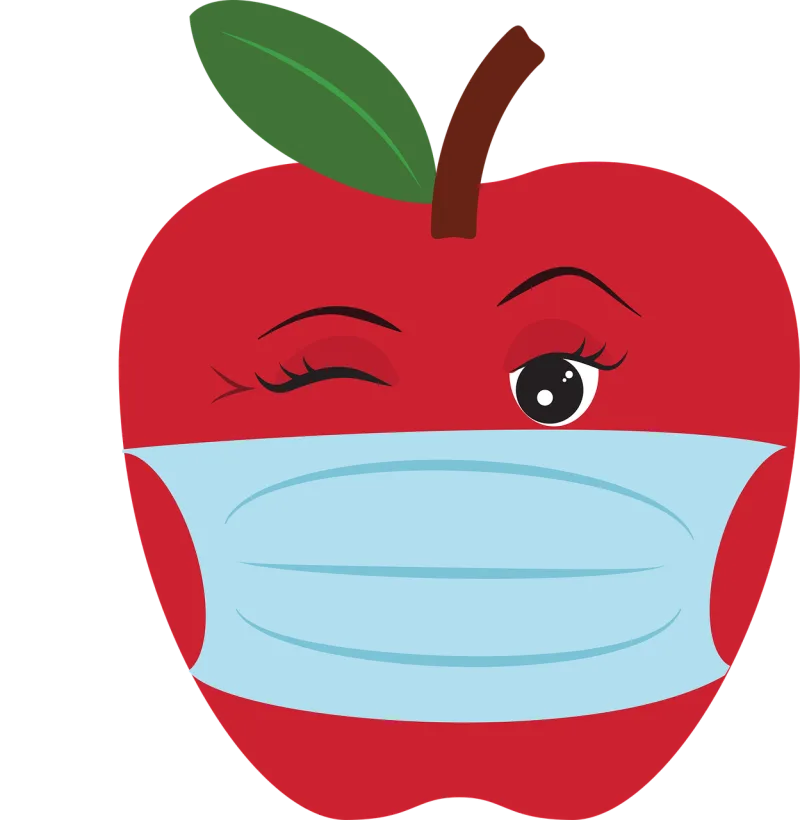 Apple Mask Face mask Stickdatei – Essen & Trinken