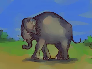 Elephant Animal Mammal Stickdatei