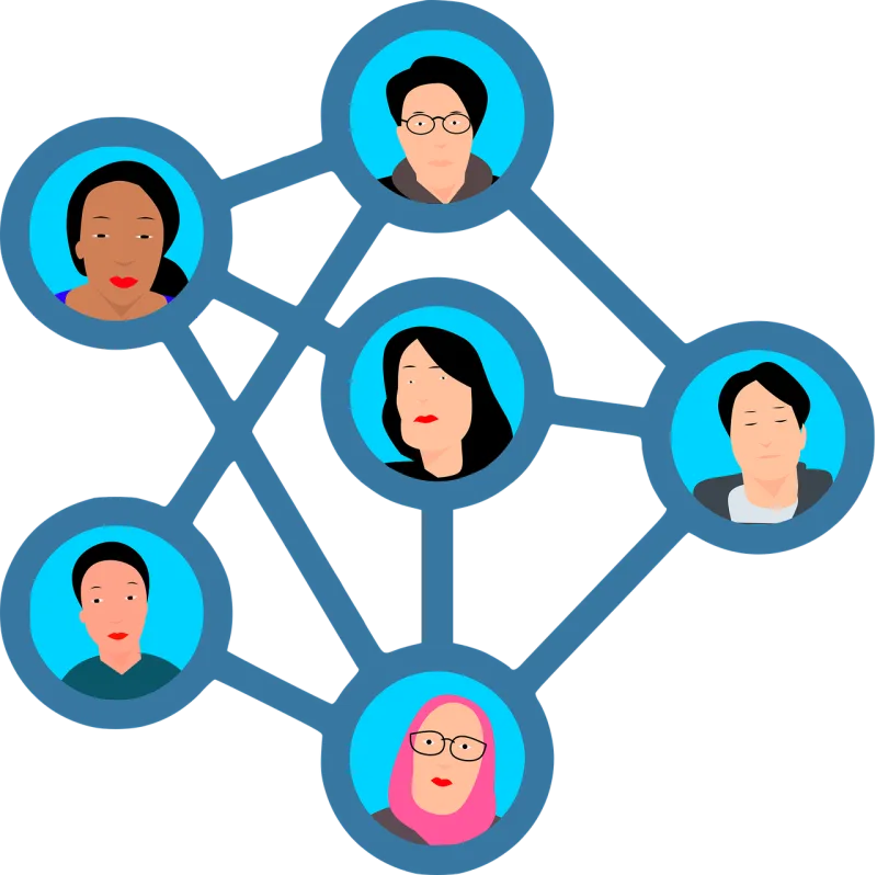 Social media Network People Stickdatei – Herzen & Liebe