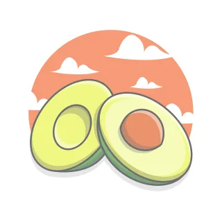 Avocado Fruit Food Stickdatei