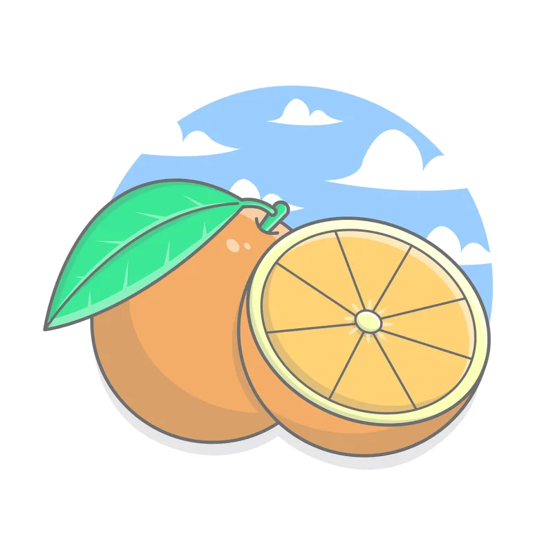 Orange Fruit Food Stickdatei – Essen & Trinken