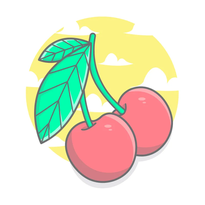 Cherry Fruit Food Stickdatei – Essen & Trinken