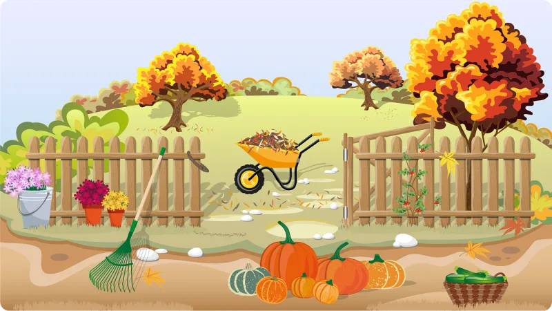Autumn Fall Seasons Stickdatei – Natur