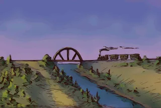 Train Old Prairie Stickdatei