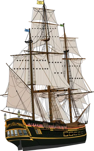 Ship Pirate Mast Stickdatei