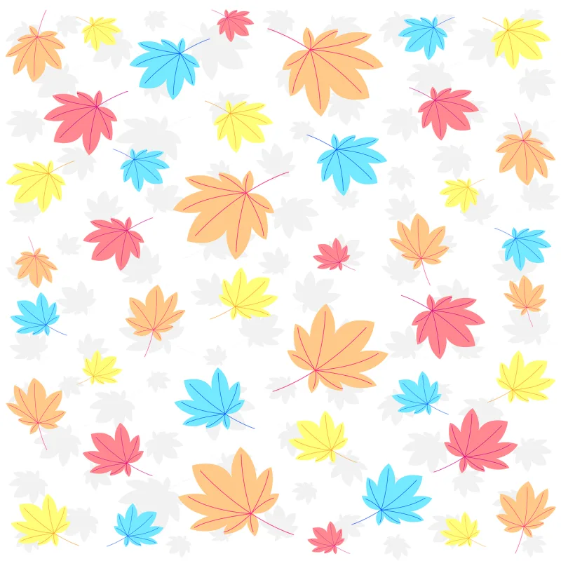 Leaves Flowers Autumn Stickdatei – Blumen