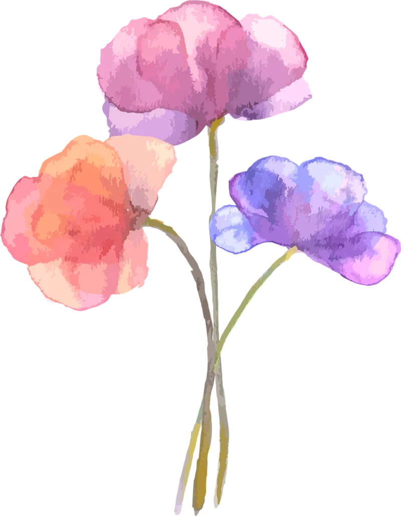 Flowers Petals Bouquet Stickdatei – Blumen