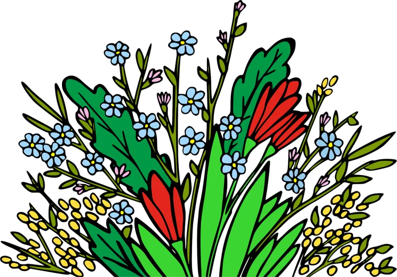 Flowers Flower wallpaper Bouquet Stickdatei – Blumen