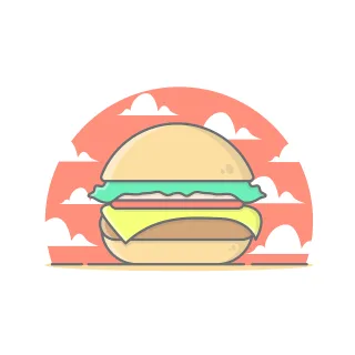 Burger Hamburger Cheeseburger Stickdatei
