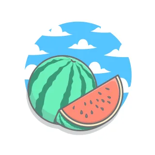 Watermelon Fruit Food Stickdatei