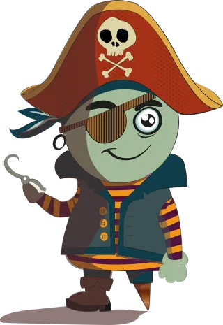 Pirate Patch Hat Stickdatei – Kinder
