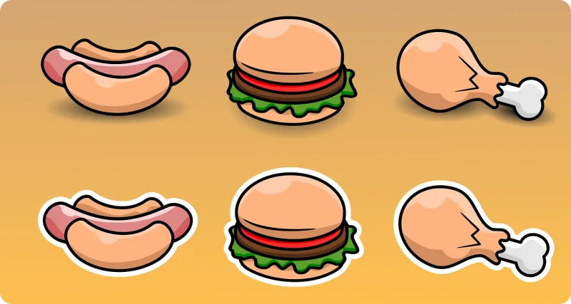 Sandwich Burger Chicken Stickdatei – Essen & Trinken