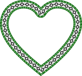 Heart Frame Border Stickdatei