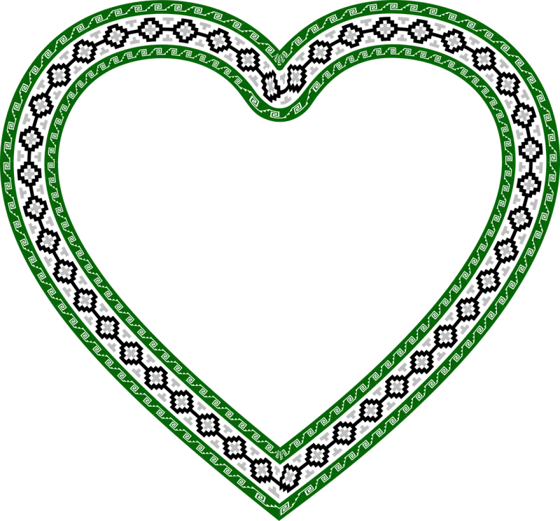 Heart Frame Border Stickdatei – Herzen & Liebe