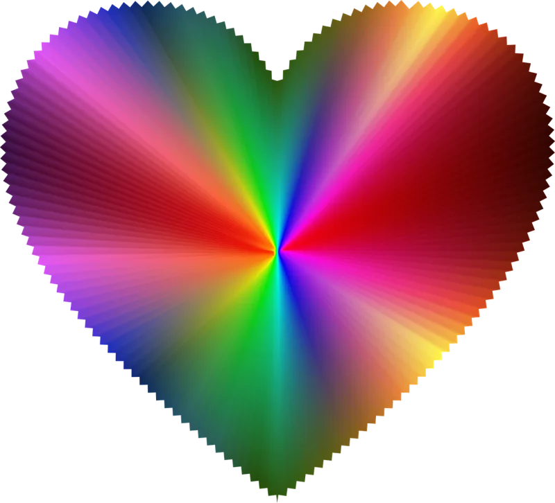 Heart Colorful heart Nature Stickdatei – Herzen & Liebe