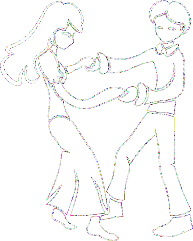Couple Dance Dots Stickdatei – Herzen & Liebe