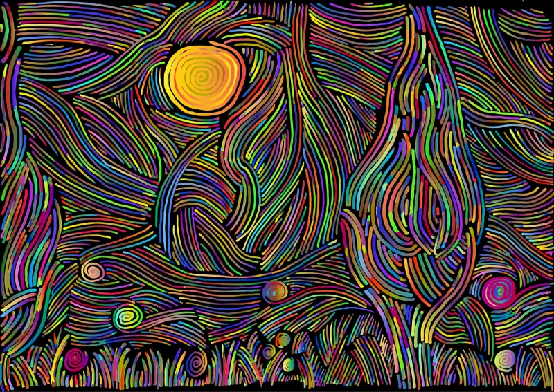 Background Abstract Psychedelic Stickdatei – Natur