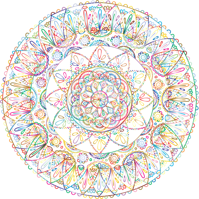 Mandala Ornamental Colorful Stickdatei – Kinder